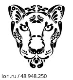 Panther tattoo, symbol decoration illustration. Стоковая иллюстрация, агентство Ingram Publishing / Фотобанк Лори