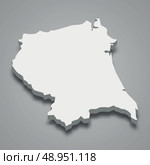 3d isometric map of Quang Ngai Province of Vietnam. Стоковая иллюстрация, иллюстратор Максим Гребешков / Фотобанк Лори