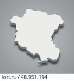 3d isometric map of Tay Ninh Province of Vietnam. Стоковая иллюстрация, иллюстратор Максим Гребешков / Фотобанк Лори