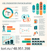 World oil production distribution and petroleum extraction rate infographics diagram layout report presentation design vector illustration. Стоковая иллюстрация, агентство Ingram Publishing / Фотобанк Лори