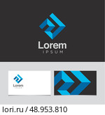 Logo design element with business card template 01. Стоковая иллюстрация, агентство Ingram Publishing / Фотобанк Лори