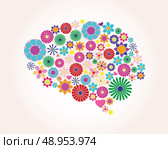 Abstract human brain, creative, vector. Стоковая иллюстрация, агентство Ingram Publishing / Фотобанк Лори