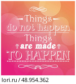 Quote, inspirational poster, typographical design, vector illustration. Стоковая иллюстрация, агентство Ingram Publishing / Фотобанк Лори