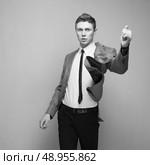 dynamic shot of Fashionable young male model. Стоковое фото, агентство Ingram Publishing / Фотобанк Лори