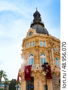 Ayuntamiento de Cartagena city hall at Murcia Spain. Стоковое фото, агентство Ingram Publishing / Фотобанк Лори