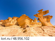 Bolnuevo Mazarron eroded sandstones in Murcia spain. Стоковое фото, агентство Ingram Publishing / Фотобанк Лори