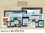 The concept of social networks, blogs and online communication. Стоковая иллюстрация, агентство Ingram Publishing / Фотобанк Лори