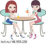 Two friends in cafe. Стоковая иллюстрация, агентство Ingram Publishing / Фотобанк Лори