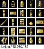 Set of medicament symbols.Vector illustration. Стоковая иллюстрация, агентство Ingram Publishing / Фотобанк Лори