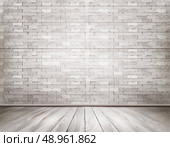 White brick room. Vector. Стоковая иллюстрация, агентство Ingram Publishing / Фотобанк Лори