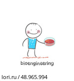 bioengineer . Fun cartoon style illustration. The situation of life. Стоковая иллюстрация, агентство Ingram Publishing / Фотобанк Лори