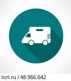 minibus icon Flat modern style vector illustration. Стоковая иллюстрация, агентство Ingram Publishing / Фотобанк Лори
