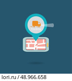 truck navigator icon. Flat modern style vector design . Стоковая иллюстрация, агентство Ingram Publishing / Фотобанк Лори