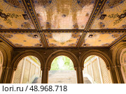 Central Park Bethesda Terrace underpass arcades New York Us. Стоковое фото, агентство Ingram Publishing / Фотобанк Лори