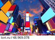 Times Square Manhattan New York all the ads deleted US. Стоковое фото, агентство Ingram Publishing / Фотобанк Лори