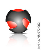 Abstract 3d sphere logos carving set. Logo spheres. Стоковая иллюстрация, агентство Ingram Publishing / Фотобанк Лори