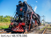 Россия,Тверская область,Осташков-25.08.2024. РЕТРОПОЕЗД «СЕЛИГЕР» БОЛОГОЕ – ОСТАШКОВ на паровой тяге. Russia, Tver region,Ostashkov-08/25/2024. RETROPOEZD "SELIGER" BOLOGOE – OSTASHKOV on steam traction. Редакционное фото, фотограф Мария / Фотобанк Лори