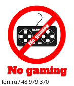 No gaming icon warning symbol on white. Стоковая иллюстрация, агентство Ingram Publishing / Фотобанк Лори