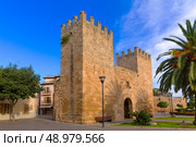 Alcudia Old Town in Majorca Porta des Moll Mallorca Balearic island of Spain. Стоковое фото, агентство Ingram Publishing / Фотобанк Лори