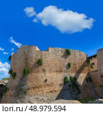 Alcudia Old Town fortress wall in Majorca Mallorca Balearic island of Spain. Стоковое фото, агентство Ingram Publishing / Фотобанк Лори