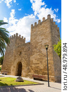 Alcudia Old Town in Majorca Porta des Moll Mallorca Balearic island of Spain. Стоковое фото, агентство Ingram Publishing / Фотобанк Лори