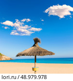 Majorca Cala Mesquida beach in Mallorca Balearic Islands of Spain. Стоковое фото, агентство Ingram Publishing / Фотобанк Лори
