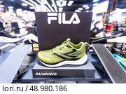 Fila new stylish sneakers. Sporting footwear. Fila is a South Korean-owned athleisure brand. Редакционное фото, фотограф FotograFF / Фотобанк Лори