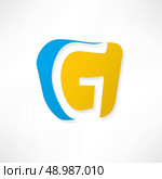 Abstract icon based on the letter G. Стоковая иллюстрация, агентство Ingram Publishing / Фотобанк Лори