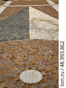in mozzate  street lombardy italy  varese abstract   pavement of a curch and marble. Стоковое фото, агентство Ingram Publishing / Фотобанк Лори