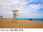 Almeria Mojacar beach lifeguard in Mediterranean sea of Spain. Стоковое фото, агентство Ingram Publishing / Фотобанк Лори