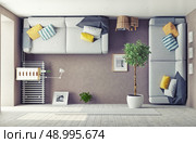 strange living room  interior. 3d design concept. Стоковое фото, агентство Ingram Publishing / Фотобанк Лори