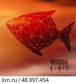 Abstract polygonal fish. low poly illustration. Creative poster. Abstract polygonal fish. Стоковая иллюстрация, агентство Ingram Publishing / Фотобанк Лори