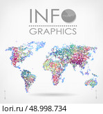 World map background in pointillism style. Modern elements of info graphics. World Map. World map background. Стоковая иллюстрация, агентство Ingram Publishing / Фотобанк Лори