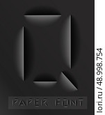 Paper cut letter. Typographic sign with shadow.. Paper cut letter. Typographic. Стоковая иллюстрация, агентство Ingram Publishing / Фотобанк Лори