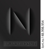 Paper cut letter. Typographic sign with shadow.. Paper cut letter. Typographic. Стоковая иллюстрация, агентство Ingram Publishing / Фотобанк Лори