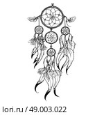 Doodle dreamcatcher with feather decoration isolated on white background vector illustration. Doodle Dreamcatcher Illustration. Стоковая иллюстрация, агентство Ingram Publishing / Фотобанк Лори