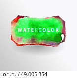 watercolor design elements,  watercolor design elements, background, label, ribbon. Стоковая иллюстрация, агентство Ingram Publishing / Фотобанк Лори
