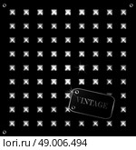 Abstract retro background with stud and retro label. Design template, card can be used banners, invitation, congratulation or website. Silver, gold metal stud. Стоковая иллюстрация, агентство Ingram Publishing / Фотобанк Лори