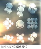 Trendy parallax background. Blur sky, clouds, nature, landscape for Summer Holidays and web design. Стоковая иллюстрация, агентство Ingram Publishing / Фотобанк Лори