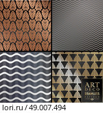 Art Deco vintage wallpaper pattern can be used for invitation, congratulation. Стоковая иллюстрация, агентство Ingram Publishing / Фотобанк Лори