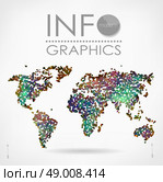 World map background in pointillism style. Modern elements of info graphics. World Map. World map background. Стоковая иллюстрация, агентство Ingram Publishing / Фотобанк Лори