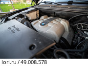 KRASNOYARSK, RUSSIA - May 23, 2025: Black BMW X5 E53. Редакционное фото, фотограф Плотников Дмитрий / Фотобанк Лори