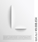 Paper cut letter. Typographic sign with shadow.. Paper cut letter. Typographic. Стоковая иллюстрация, агентство Ingram Publishing / Фотобанк Лори