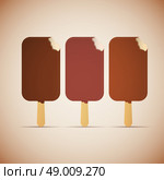 Soft serve ice cream with chocolate on stylish background. Стоковая иллюстрация, агентство Ingram Publishing / Фотобанк Лори