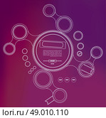 Thin linebusiness Infographics, plat elements. Options, diagram on blur landscape can be used for workflow layout, banner, step up options,  number options,  web template. Стоковая иллюстрация, агентство Ingram Publishing / Фотобанк Лори
