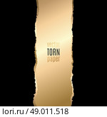 Gold and black torn paper. Vector illustration Gold and black torn paper. Template background. Стоковая иллюстрация, агентство Ingram Publishing / Фотобанк Лори