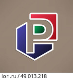 Abstract icon based on the letter p. Стоковая иллюстрация, агентство Ingram Publishing / Фотобанк Лори