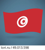 Tunisian flag icon. Стоковая иллюстрация, агентство Ingram Publishing / Фотобанк Лори