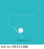 Needle and thread vector icon. Стоковая иллюстрация, агентство Ingram Publishing / Фотобанк Лори