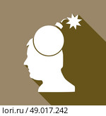 Icon Gear head with a long shadow. Стоковая иллюстрация, агентство Ingram Publishing / Фотобанк Лори